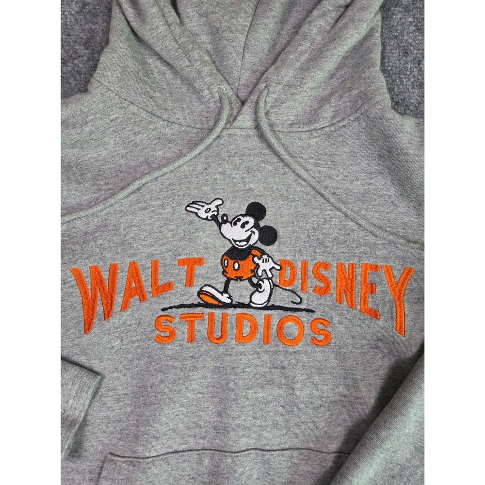 Disney Hoodie Mens Medium Grey Walt Disney Studios Mickey Mouse 100 Anniversary